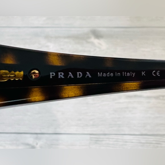Prada 2009 Sunglasses Brown Tortoiseshell Square Oversized Gradient Lens Vintage - Picture 9 of 11